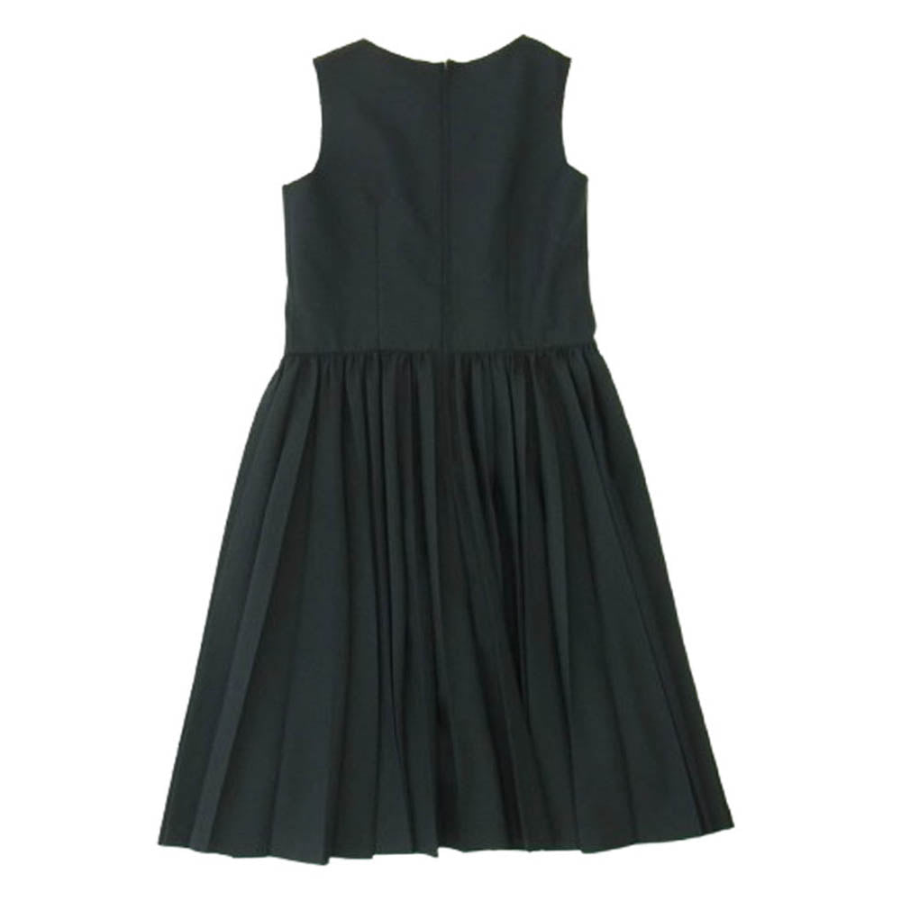 COMME des GARCONS コムデギャルソン AD2017 RT-O007 COMME DES GARCONS コムコム Product-dyed Switched Zip Dress サイドジップ プリーツ ロング ワンピース ネイビー系 S【中古】