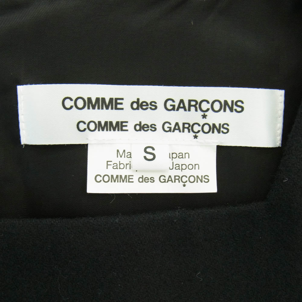 COMME des GARCONS コムデギャルソン AD2017 RT-O007 COMME DES GARCONS コムコム Product-dyed Switched Zip Dress サイドジップ プリーツ ロング ワンピース ネイビー系 S【中古】
