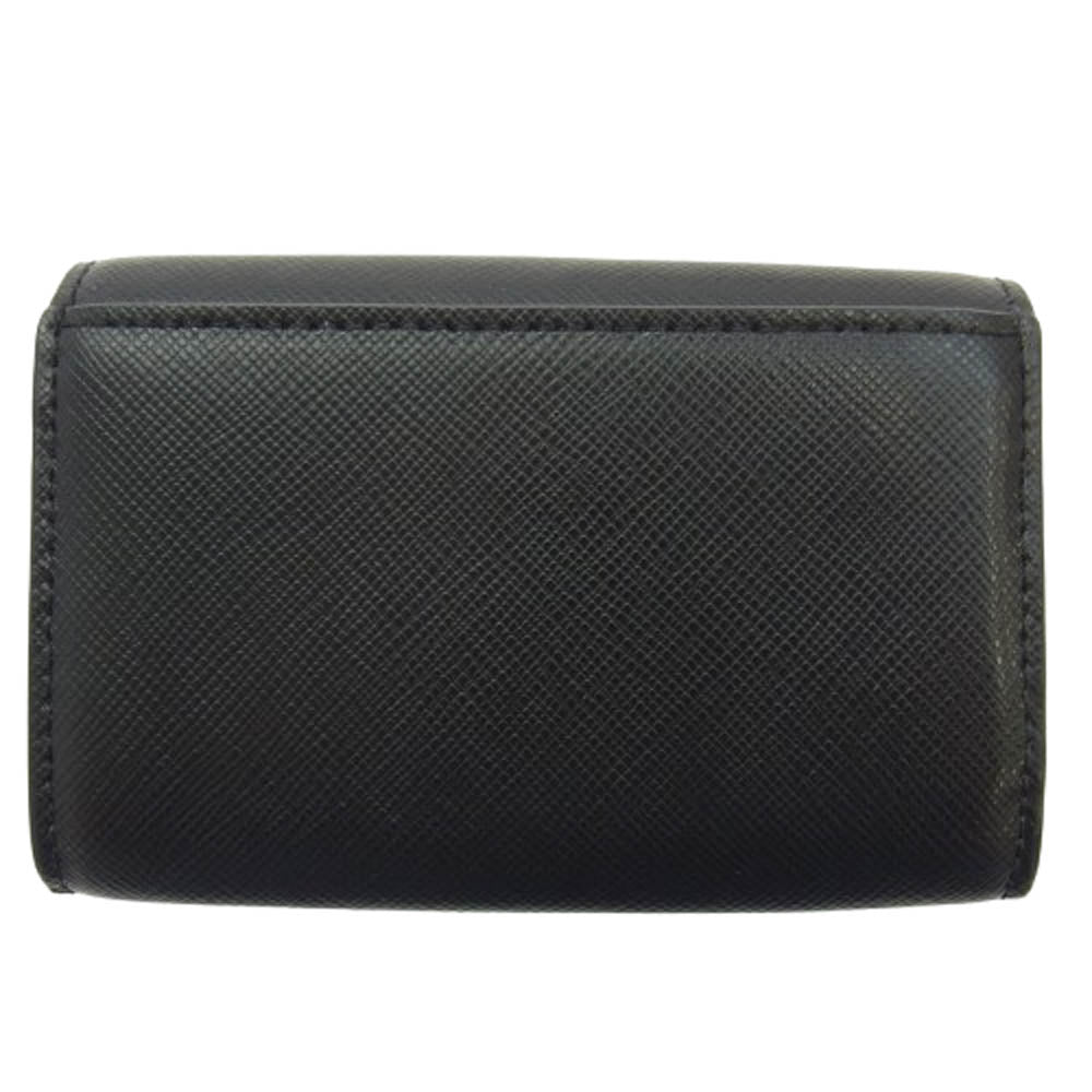 Kate Spade ケイトスペード ロゴ レザー カードケース 名刺入れ ブラック系【中古】