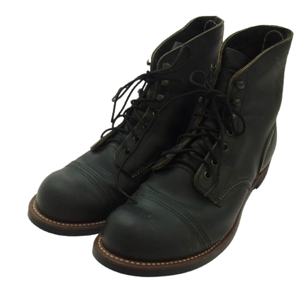 RED WING レッドウィング 8086 IRON RANGER アイアンレンジャー ラフ＆タフ キャップトゥ ブーツ ブラック系 9.5D【中古】