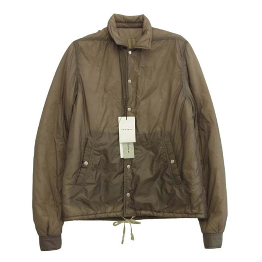 Rick Owens リックオウエンス DRKSHDW ダークシャドウ 21AW DU02A3782-ND Woven Padded Snapfront Jacket 中綿 コーチジャケット ダスト ブラウン系 XS【中古】