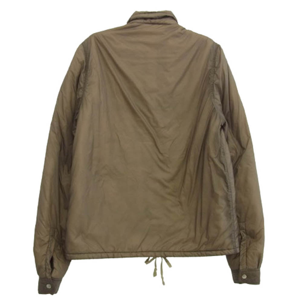 Rick Owens リックオウエンス DRKSHDW ダークシャドウ 21AW DU02A3782-ND Woven Padded Snapfront Jacket 中綿 コーチジャケット ダスト ブラウン系 XS【中古】