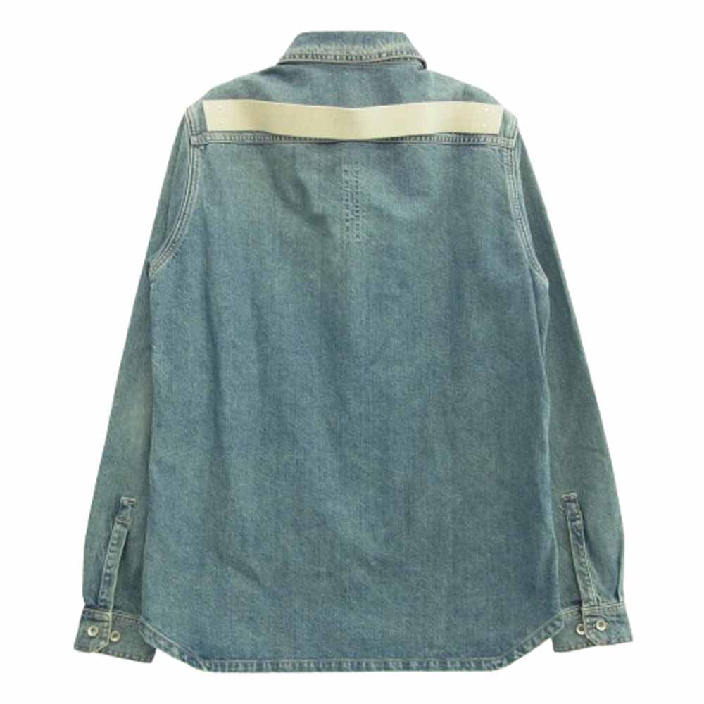 Rick Owens リックオウエンス DRKSHDW ダークシャドウ 25SS DU01E3755-DWB HOLLYWOOD OUTERSHIRT 13OZ WASHED INDIGO ハリウッド アウターシャツ デニムジャケット インディゴブルー系 S【美品】【中古】
