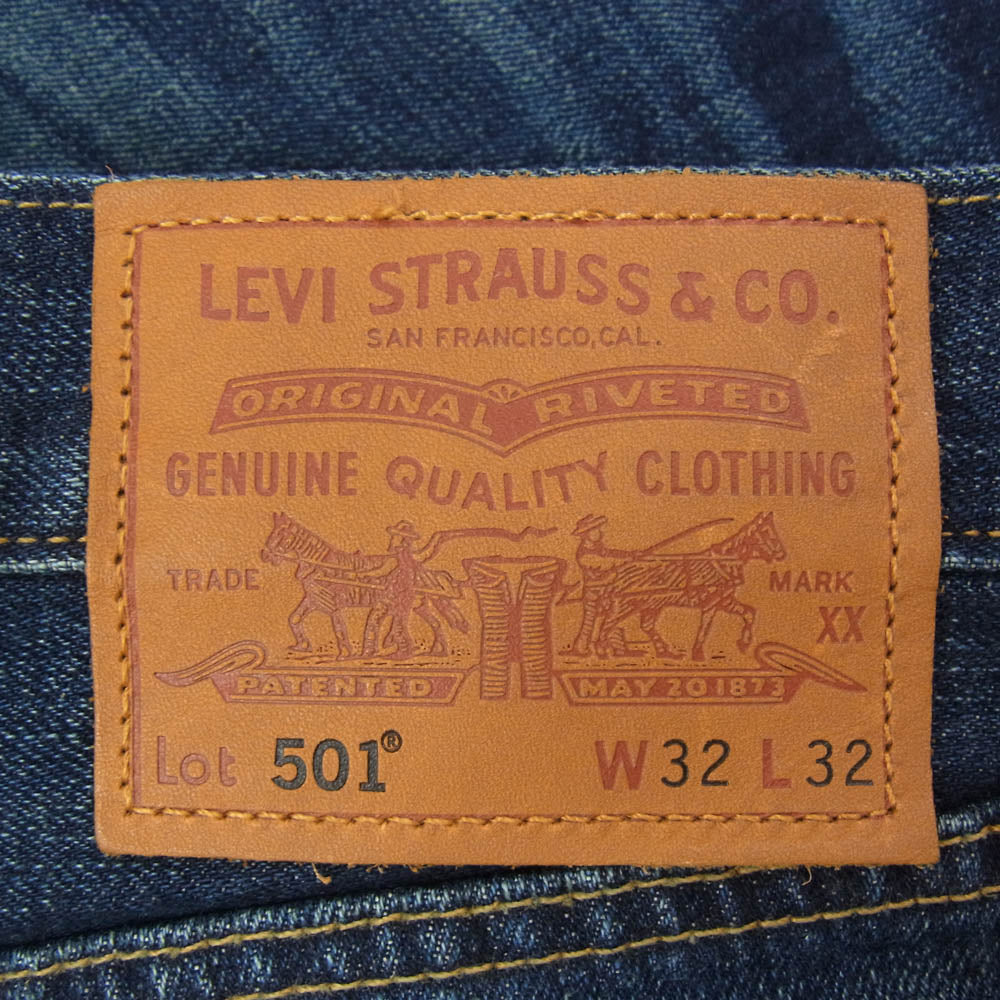 Levi's リーバイス PC9-00501-1485 PREMIUM プレミアム 501 BIGE オリジナルフィット ボタンフライ ストレート デニムパンツ ジーンズ インディゴブルー系 32【中古】