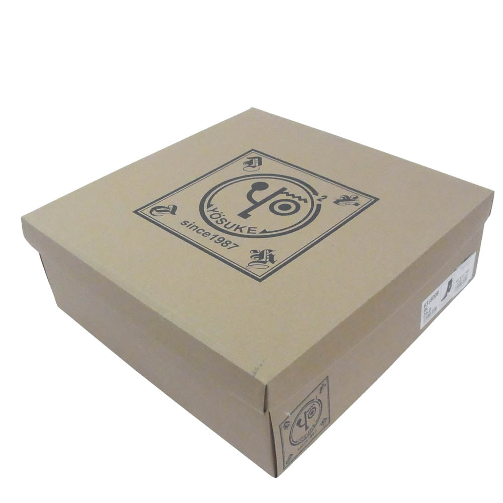 ヨースケ ヨウスケ 6318008 ウエスタンバックル クロスベルト ウエスタンブーツ 厚底ブーツ ショートブーツ ブラック系 26cm【新古品】【未使用】【中古】