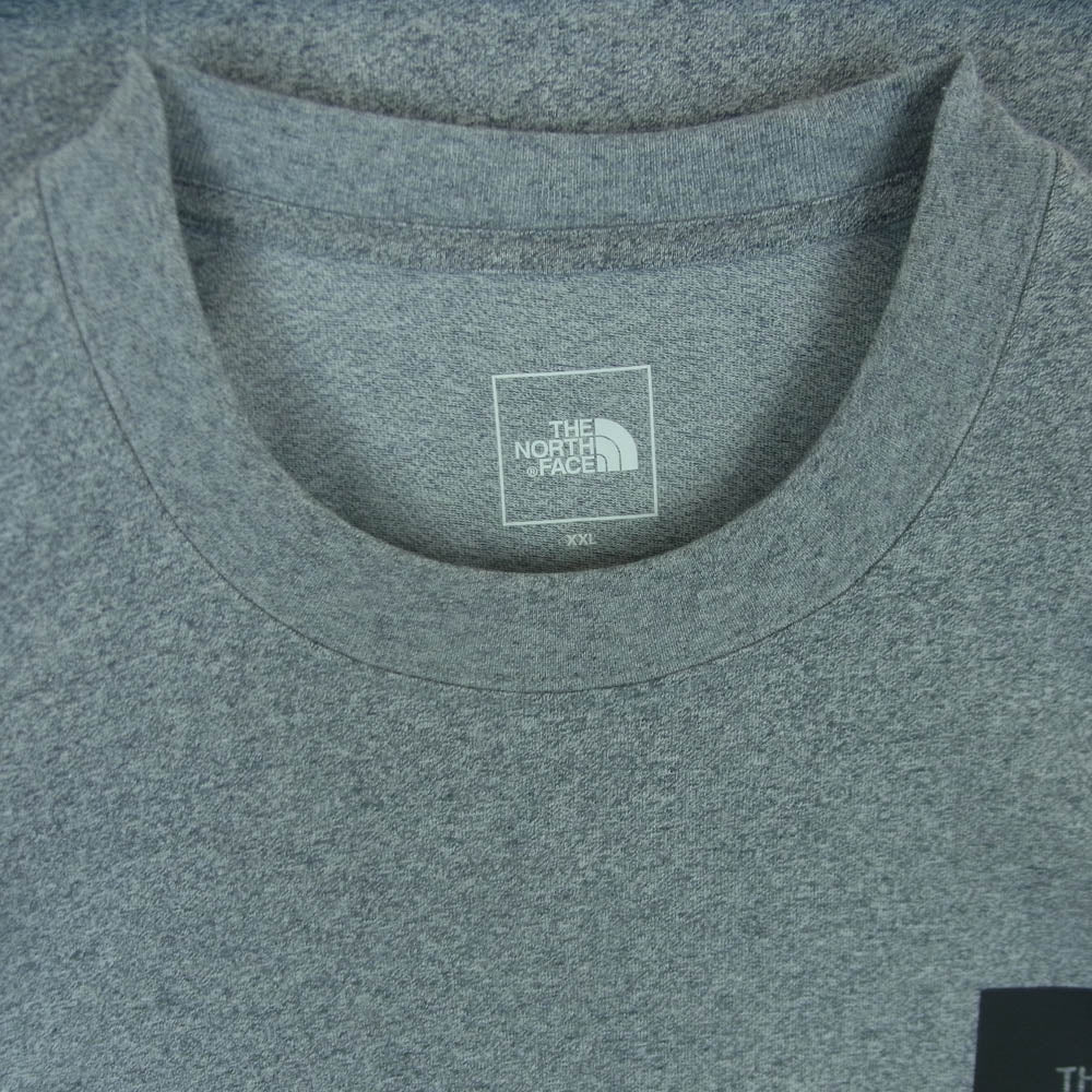 THE NORTH FACE ノースフェイス NT82334 Square Logo Tee スクエアロゴ プリント ロングスリーブ 長袖 カットソー Tシャツ ロンT グレー系 XXL【中古】