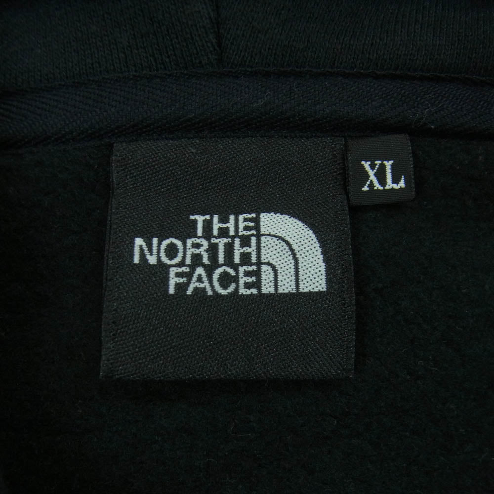 THE NORTH FACE ノースフェイス NT12340 Rearview Full Zip Hoodie ロゴ刺繍 ジップ フーディ パーカー ブラック系 XL【中古】