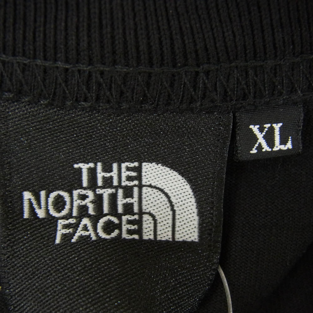 THE NORTH FACE ノースフェイス NT82438 3/4 Football Tee スリークォーター フットボール ロゴ プリント 七分袖 Tシャツ カットソー ブラック系 XL【新古品】【未使用】【中古】