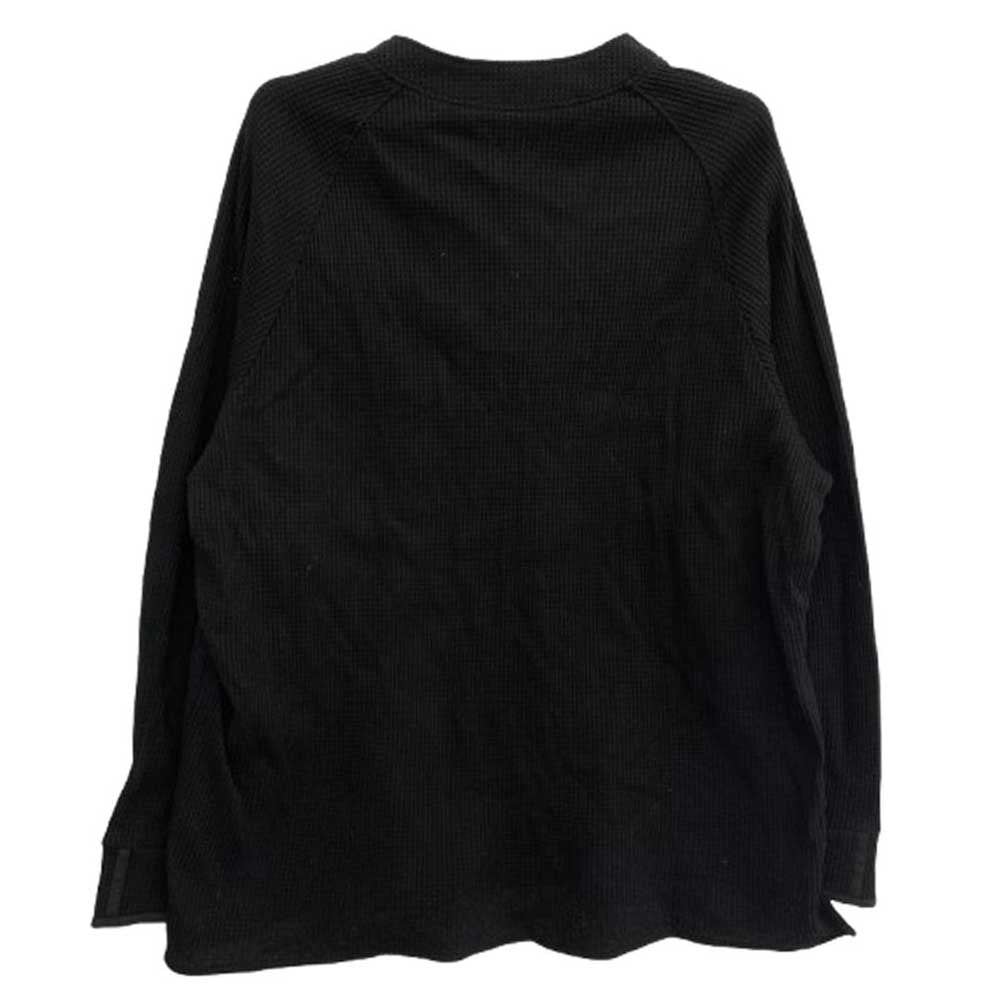 THE RERACS ザリラクス 22AW 22FW-RECS-363 ヘビーサーマル ロングスリーブ 長袖 Vネック カットソー ブラック系 46【中古】