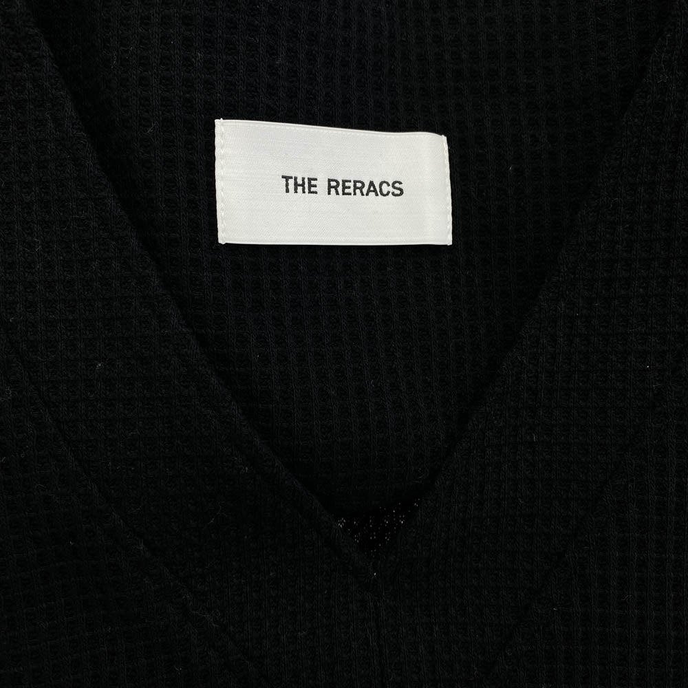 THE RERACS ザリラクス 22AW 22FW-RECS-363 ヘビーサーマル ロングスリーブ 長袖 Vネック カットソー ブラック系 46【中古】