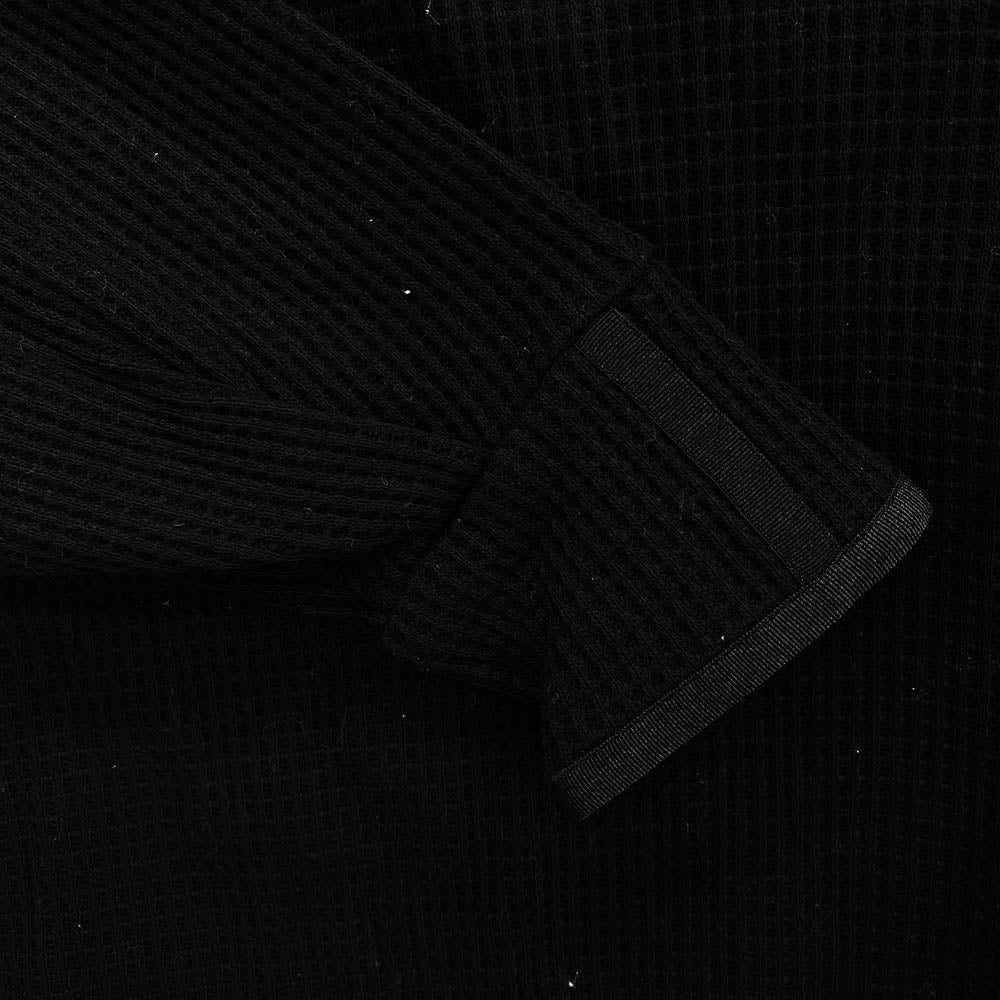 THE RERACS ザリラクス 22AW 22FW-RECS-363 ヘビーサーマル ロングスリーブ 長袖 Vネック カットソー ブラック系 46【中古】