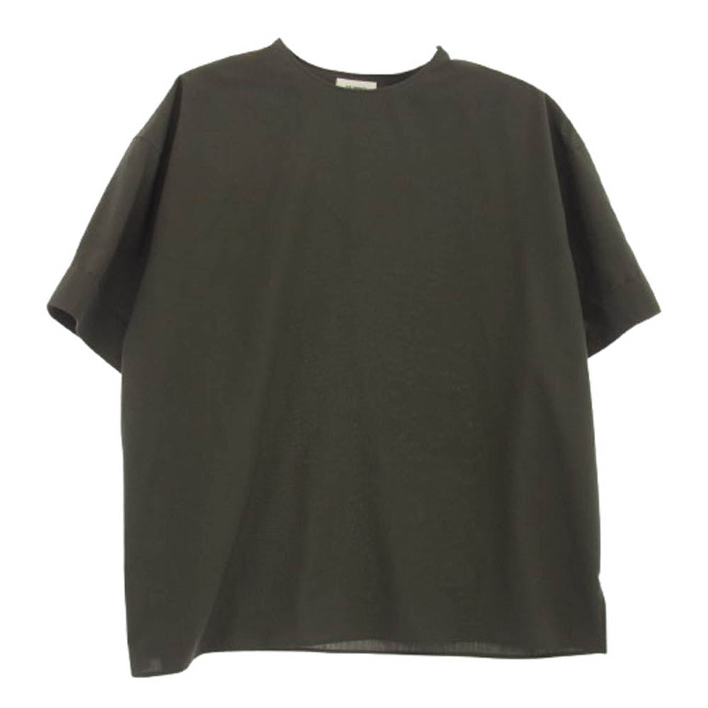 THE RERACS ザリラクス 23SS 23SS-REBL-347 サイドジップ プルオーバー 半袖 シャツ カットソー グリーン系 46【中古】