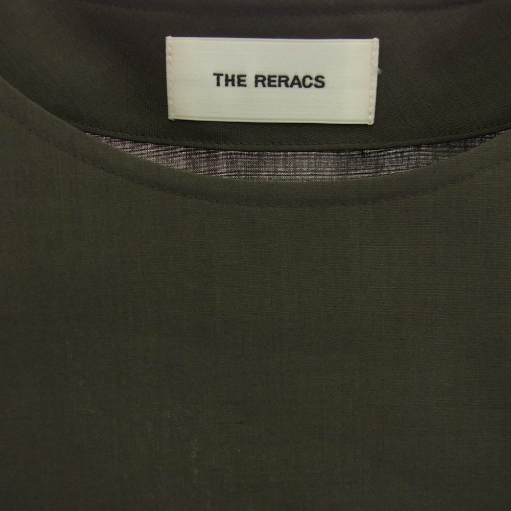 THE RERACS ザリラクス 23SS 23SS-REBL-347 サイドジップ プルオーバー 半袖 シャツ カットソー グリーン系 46【中古】