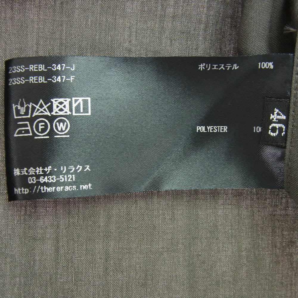 THE RERACS ザリラクス 23SS 23SS-REBL-347 サイドジップ プルオーバー 半袖 シャツ カットソー グリーン系 46【中古】