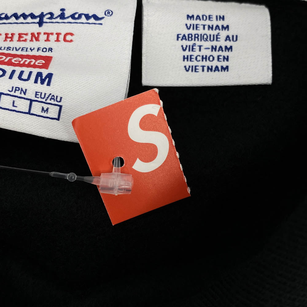 Supreme シュプリーム 24SS × Champion チャンピオン Hooded Sweatshirt フーデッド スウェットシャツ ジップ パーカー フーディ ブラック系 M【極上美品】【中古】