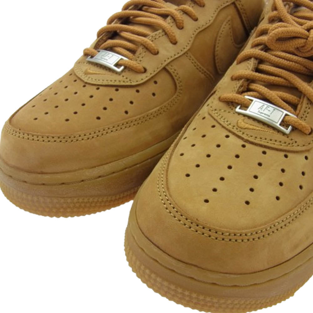 Supreme シュプリーム DN1555-200 × Nike ナイキ Air Force 1 Low Flax Wheat AF1 エアフォース ロー ウィート スニーカー ライトブラウン系 26cm【新古品】【未使用】【中古】