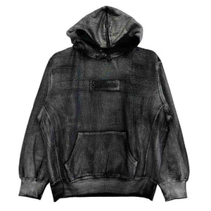 Supreme シュプリーム 24SS MM6 Maison Margiela メゾンマルジェラ Foil Box Logo Hooded Sweatshirt フォイル ボックスロゴ パーカー ダークグレー系 S【極上美品】【中古】