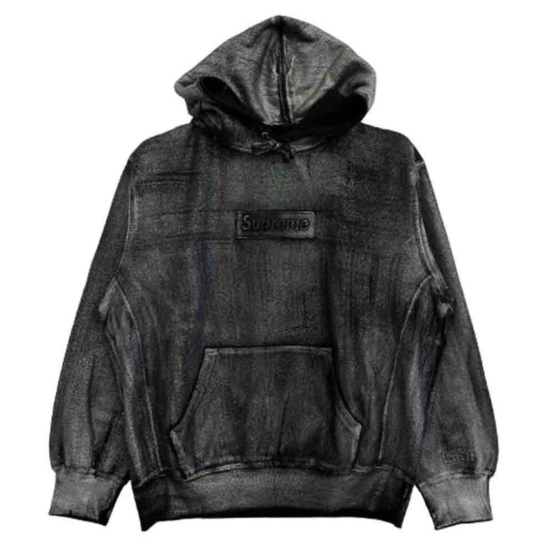 Supreme シュプリーム 24SS MM6 Maison Margiela メゾンマルジェラ Foil Box Logo Hooded Sweatshirt フォイル ボックスロゴ パーカー ダークグレー系 S【極上美品】【中古】