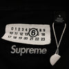 Supreme シュプリーム 24SS MM6 Maison Margiela メゾンマルジェラ Foil Box Logo Hooded Sweatshirt フォイル ボックスロゴ パーカー ダークグレー系 S【極上美品】【中古】