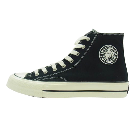 HYSTERIC GLAMOUR ヒステリックグラマー 02243QS01 サイドジップ ハイカット スニーカー ブラック系 27cm【新古品】【未使用】【中古】