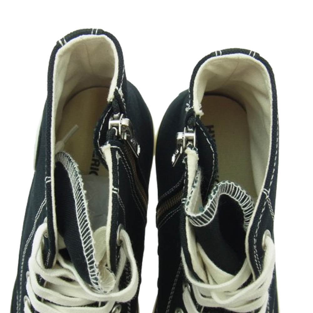 HYSTERIC GLAMOUR ヒステリックグラマー 02243QS01 サイドジップ ハイカット スニーカー ブラック系 27cm【新古品】【未使用】【中古】