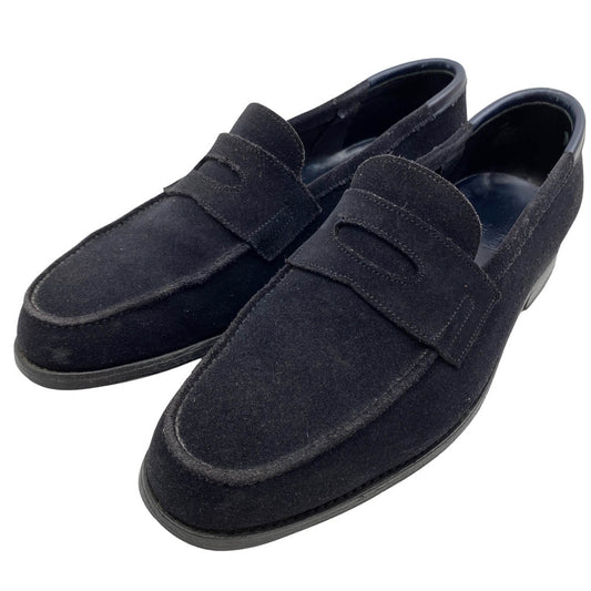 John Lobb ジョンロブ 4395 LOPEZ ロペス スエード レザー ローファー ブラック系【中古】