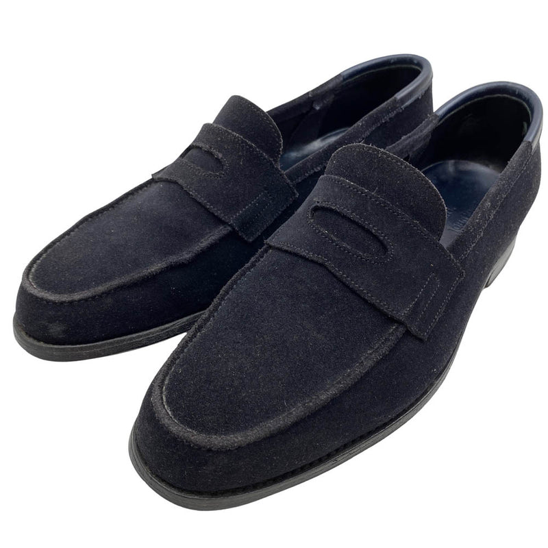 John Lobb ジョンロブ 4395 LOPEZ ロペス スエード レザー ローファー ブラック系【中古】