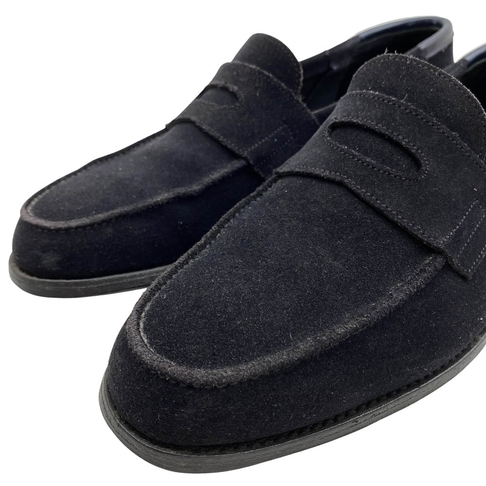 John Lobb ジョンロブ 4395 LOPEZ ロペス スエード レザー ローファー ブラック系【中古】