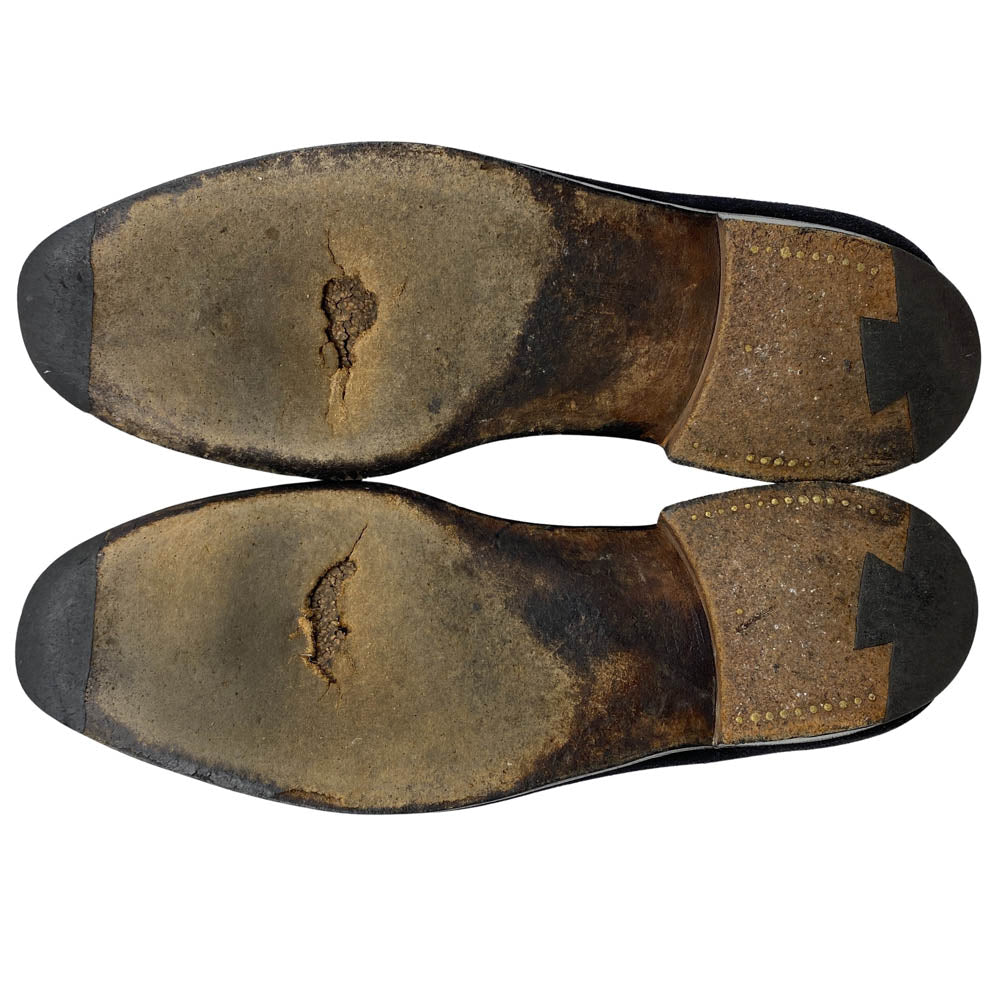John Lobb ジョンロブ 4395 LOPEZ ロペス スエード レザー ローファー ブラック系【中古】
