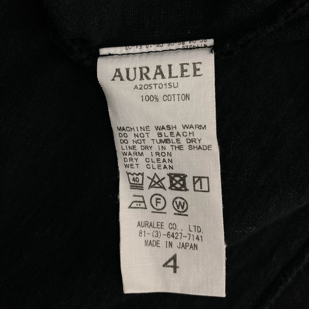 AURALEE オーラリー A20ST01SU STAND UP TEE スタンドアップ 半袖 Tシャツ ブラック系 4【中古】