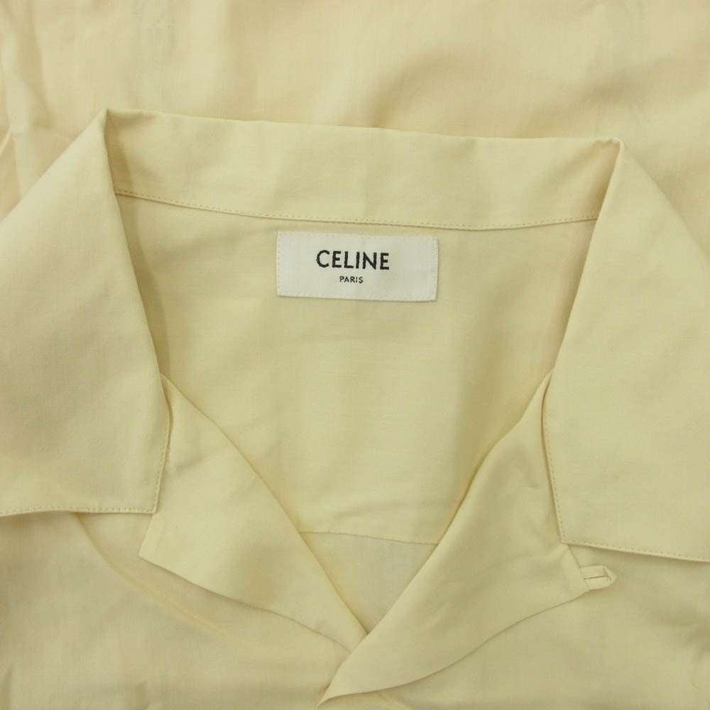 CELINE セリーヌ 23SS 2C947852C エンブロイダリー ハワイアン オープンカラー 半袖 シャツ ベージュ系 42【中古】