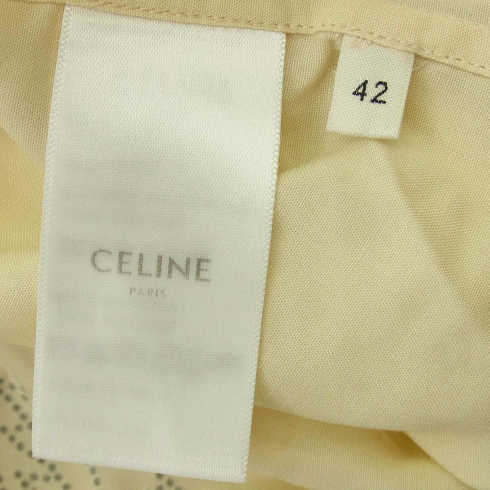 CELINE セリーヌ 23SS 2C947852C エンブロイダリー ハワイアン オープンカラー 半袖 シャツ ベージュ系 42【中古】