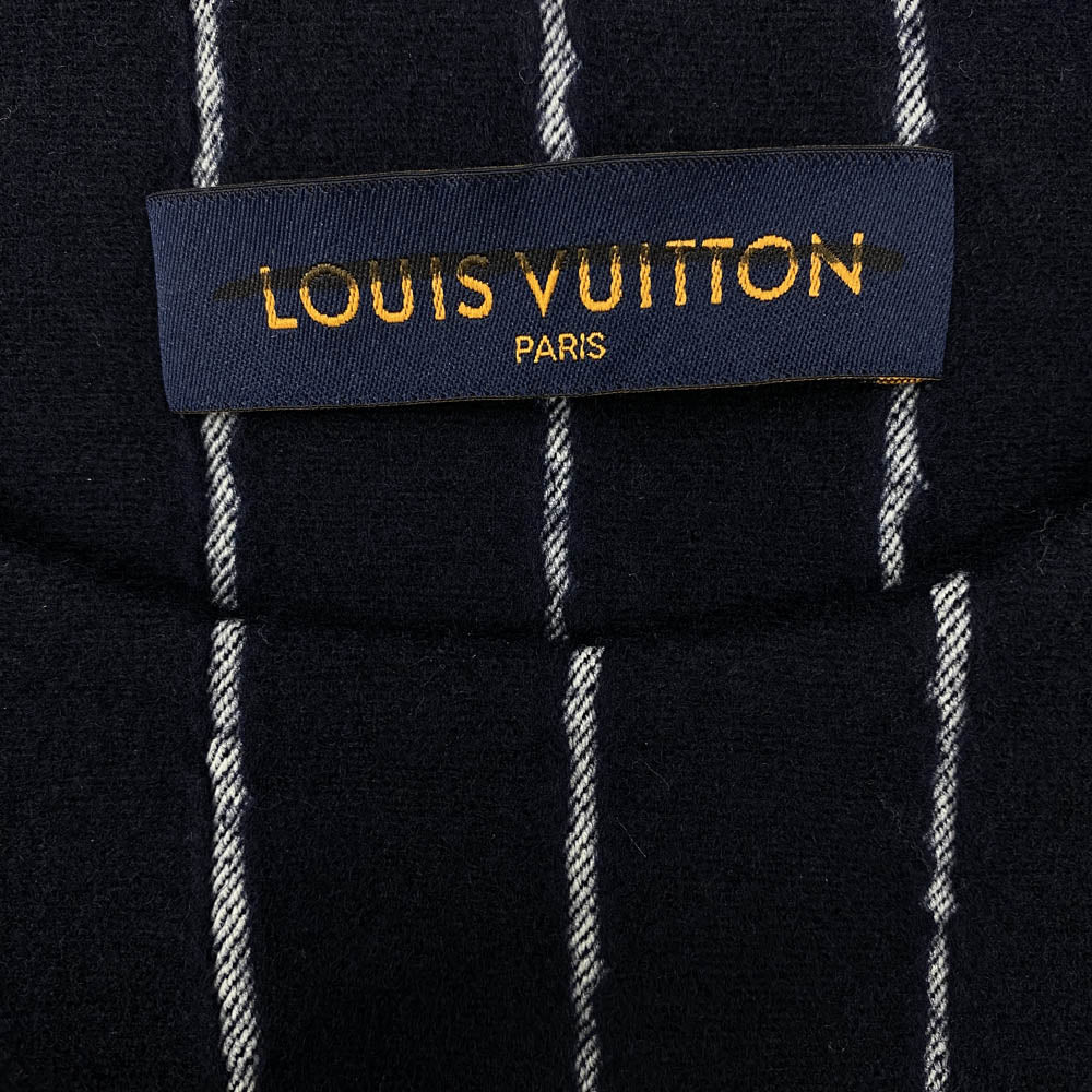 LOUIS VUITTON ルイ・ヴィトン RM202F VHU HJFG5W ストライプ ウール ミッドレイヤー ベスト ネイビー系【中古】