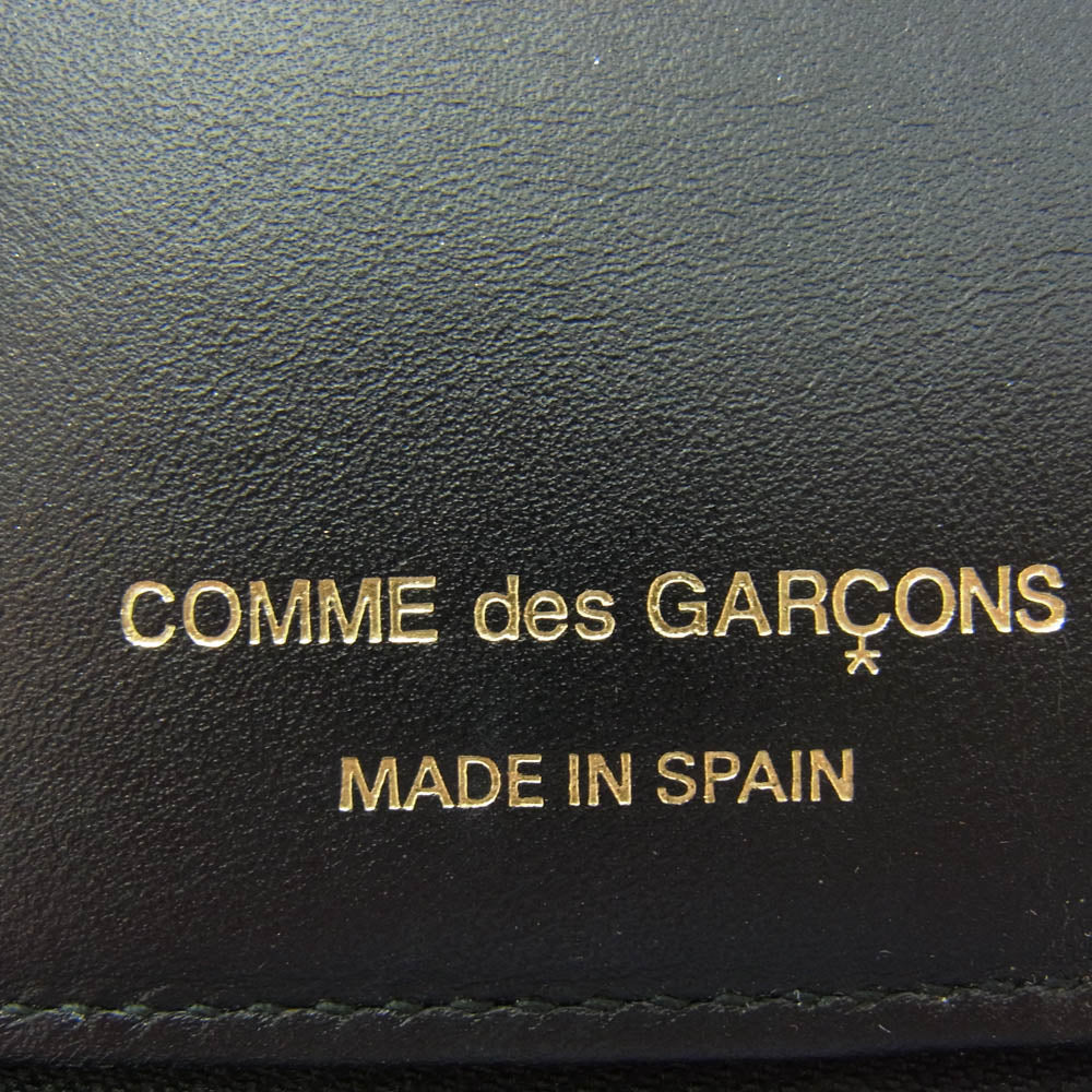 COMME des GARCONS コムデギャルソン ポルカドット ラウンドジップ ロングウォレット 長財布 ブラック系【中古】