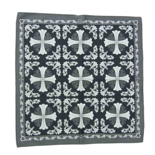 CHROME HEARTS クロムハーツ（原本無） CHプラス 総柄 アイウェアクロス メガネ拭き グレー系【美品】【中古】