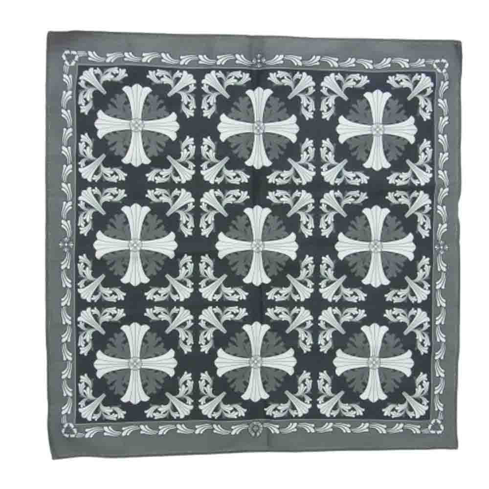 CHROME HEARTS クロムハーツ（原本無） CHプラス 総柄 アイウェアクロス メガネ拭き グレー系【美品】【中古】