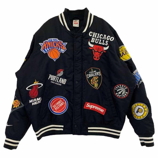 Supreme シュプリーム 18SS AO3631-010 Nike NBA Teams Warm-Up Jacket ナイキ NBAチームズ ウォーム アップ ジャケット ブラック系 L【中古】