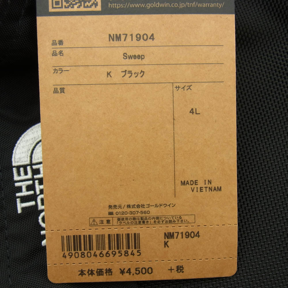 THE NORTH FACE ノースフェイス NM71904 SWEEP スウィープ ウエスト バッグ ブラック系 4L【極上美品】【中古】