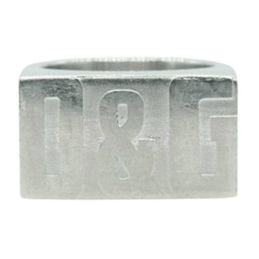 DOLCE&GABBANA ドルチェアンドガッバーナ シグネット ロゴ リング シルバー系 18号【中古】