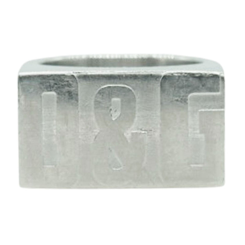 DOLCE&GABBANA ドルチェアンドガッバーナ シグネット ロゴ リング シルバー系 18号【中古】