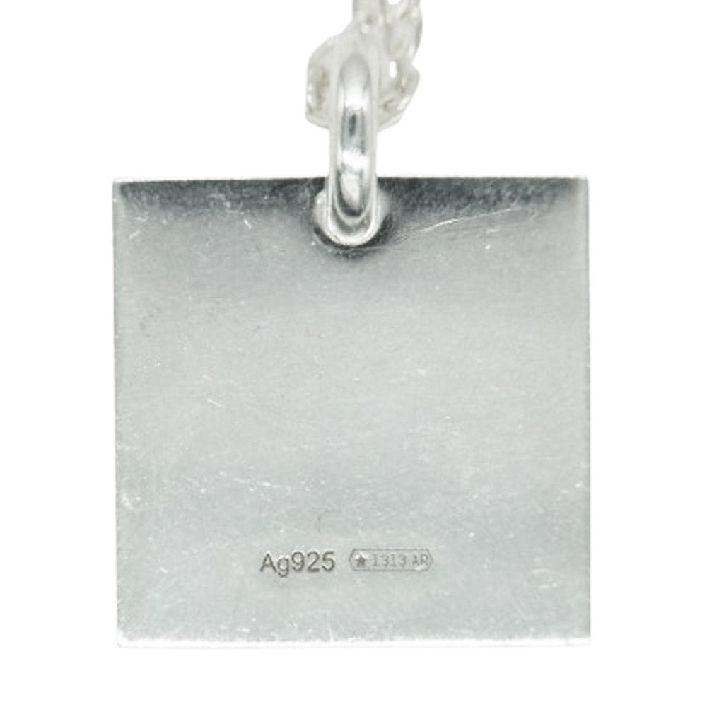 GUCCI グッチ スクエア プレート ネックレス シルバー系【中古】
