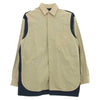 MAISON MARGIELA メゾンマルジェラ 17AW S30DL0368 S48013 10ライン 4ステッチ 再構築 ストライプ オーバーサイズ 長袖シャツ 四つタグ ベージュ系 グリーン系 39【中古】