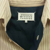 MAISON MARGIELA メゾンマルジェラ 17AW S30DL0368 S48013 10ライン 4ステッチ 再構築 ストライプ オーバーサイズ 長袖シャツ 四つタグ ベージュ系 グリーン系 39【中古】