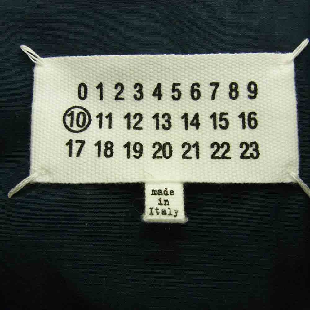 MAISON MARGIELA メゾンマルジェラ 17AW S30DL0368 S48013 10ライン 4ステッチ 再構築 ストライプ オーバーサイズ 長袖シャツ 四つタグ ベージュ系 グリーン系 39【中古】