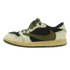 NIKE ナイキ フェイクバスターズ鑑定済×Travis Scott Air Jordan 1 Low OG Medium Olive トラヴィススコット エアジョーダン1 ロー OG スニーカー カーキ系 15cm【中古】