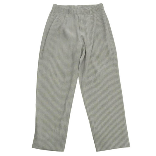 HOMME PLISSE ISSEY MIYAKE オム プリッセ イッセイミヤケ HP55JF150 BASICS ベーシック ストレート プリーツ加工 パンツ グレー グレー系【中古】