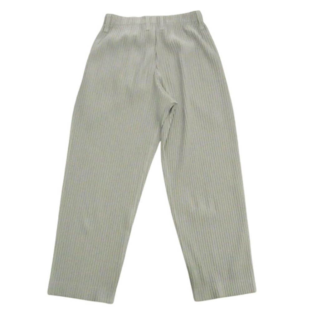 HOMME PLISSE ISSEY MIYAKE オム プリッセ イッセイミヤケ HP55JF150 BASICS ベーシック ストレート プリーツ加工 パンツ グレー グレー系【中古】