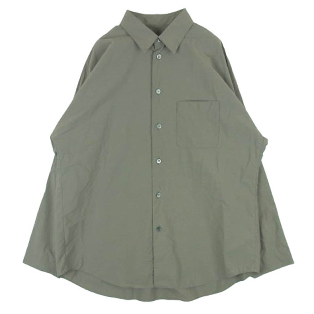 HOMME PLISSE ISSEY MIYAKE オム プリッセ イッセイミヤケ 25SS HP51FJ317 STREAMLINE SHIRT ストリームライン レギュラーカラー 長袖 シャツ グレー系 3【中古】