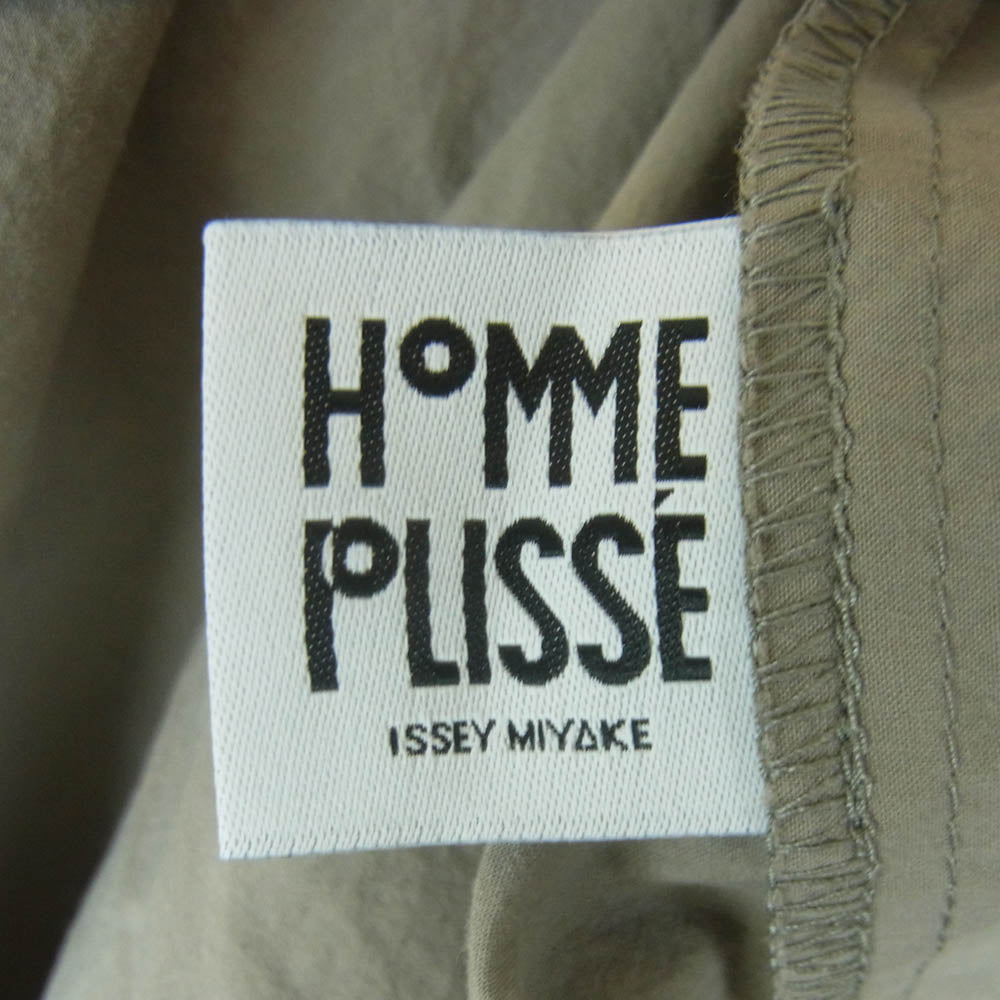 HOMME PLISSE ISSEY MIYAKE オム プリッセ イッセイミヤケ 25SS HP51FJ317 STREAMLINE SHIRT ストリームライン レギュラーカラー 長袖 シャツ グレー系 3【中古】