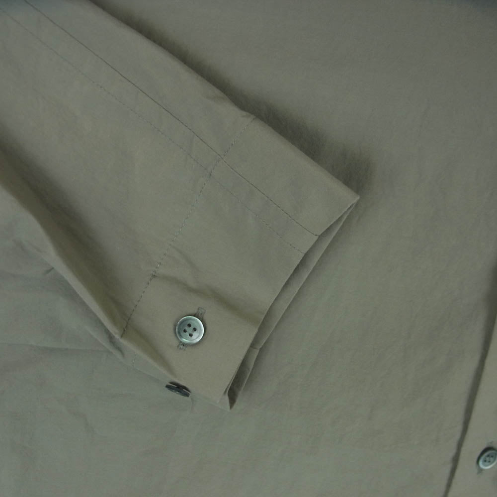 HOMME PLISSE ISSEY MIYAKE オム プリッセ イッセイミヤケ 25SS HP51FJ317 STREAMLINE SHIRT ストリームライン レギュラーカラー 長袖 シャツ グレー系 3【中古】